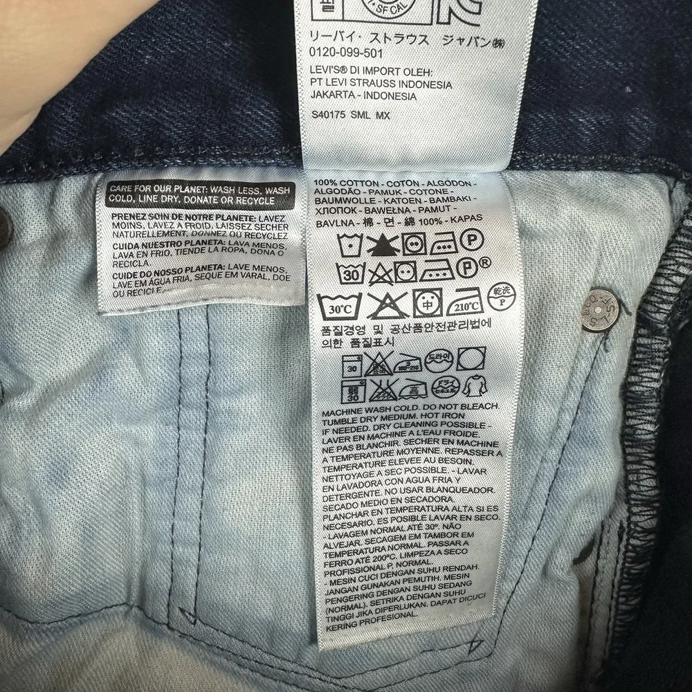 Levi's 511 Jeans Men's 32 x 34 Denim Blue Dark Wash Slim Fit Button Fly